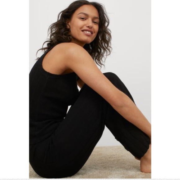 H&M Straight-Leg Ribbed Knit Pants - Picture 2 of 14